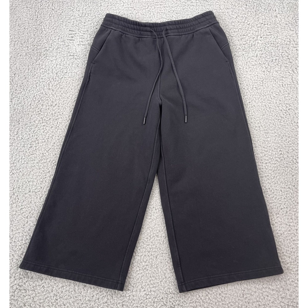 Lululemon Loungeful High-Rise Wide-Leg Cropped Pant Black Size 10